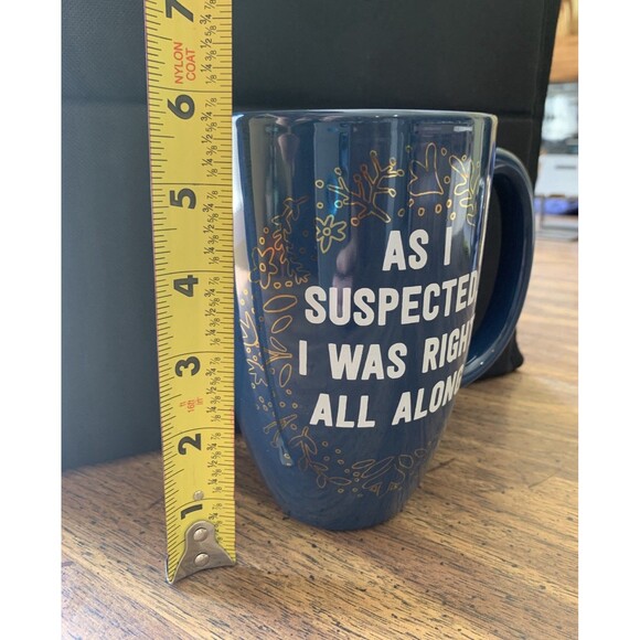 Mug Extra Large As I Suspected I Was Right All Along Threshold Blue Gold White - Picture 7 of 7